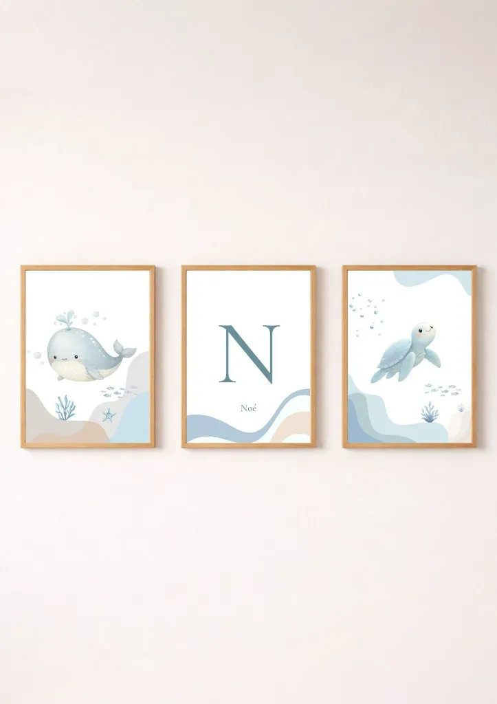 affiche-murale-decoration-enfant-triptyque-animaux-marins (2).webp