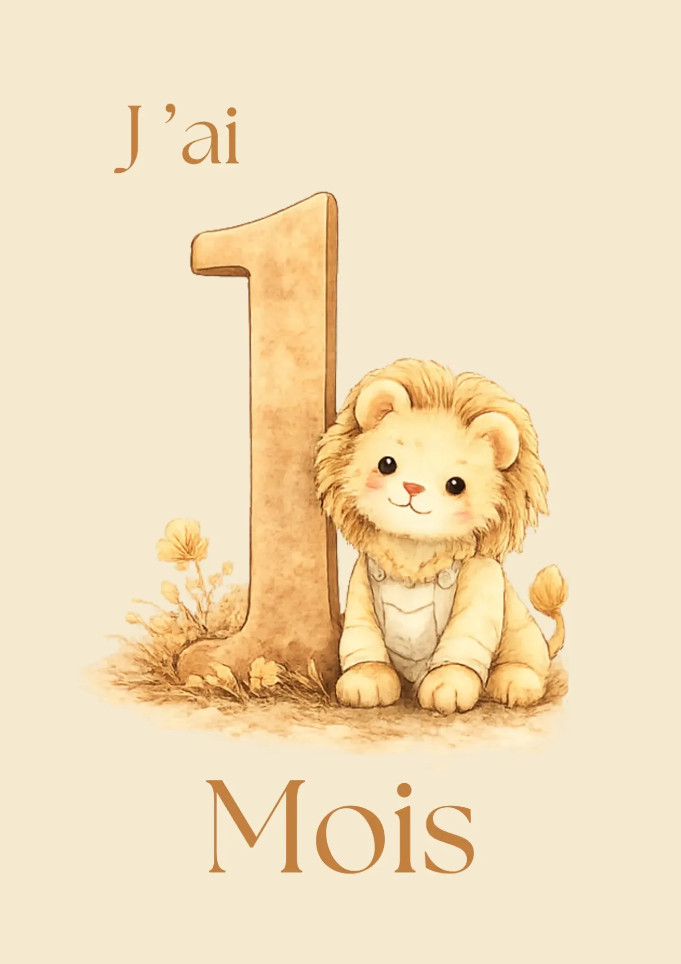 Carte étapes bébé - Lions