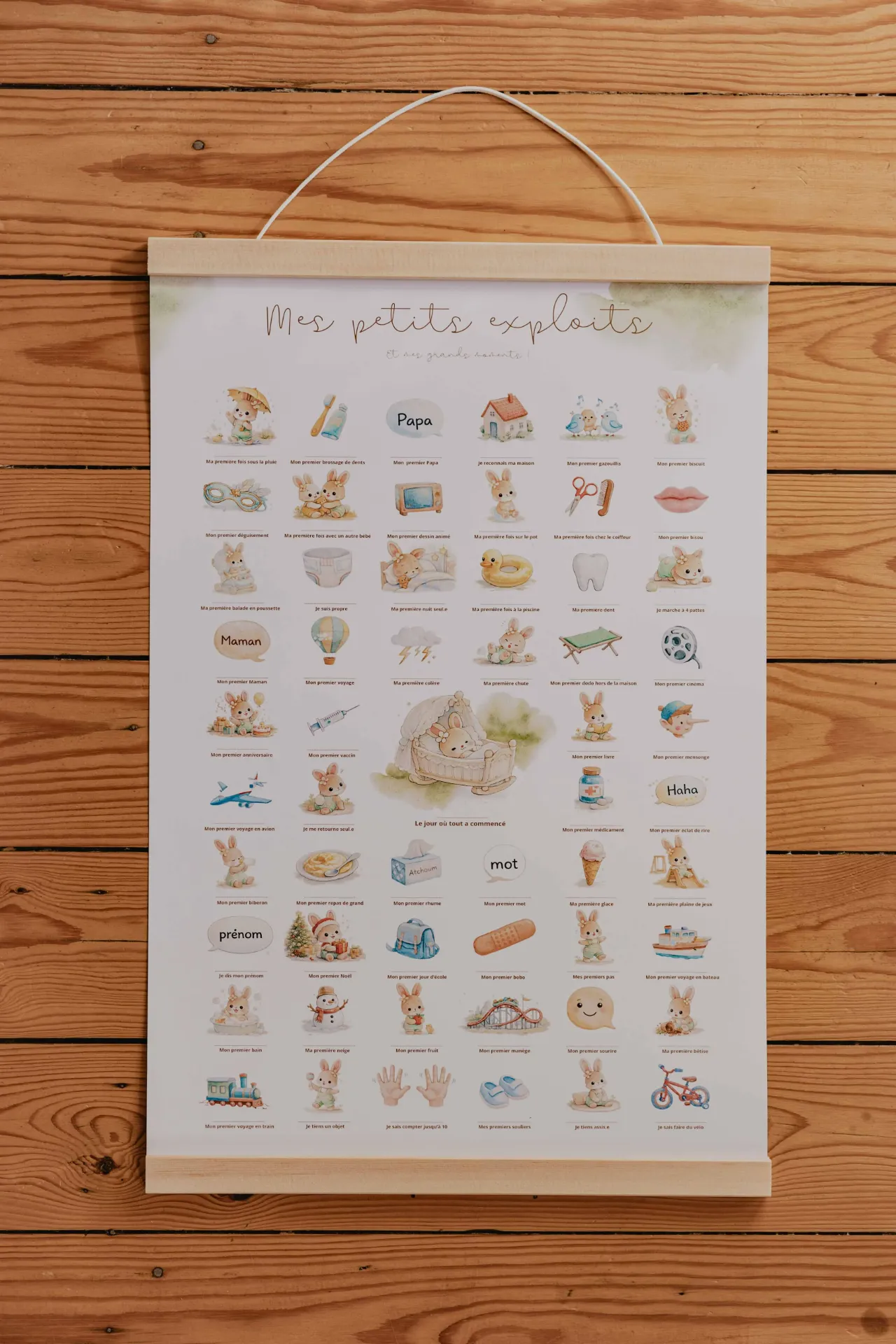 Mes petits exploits - Lapin (30 x 40 cm)