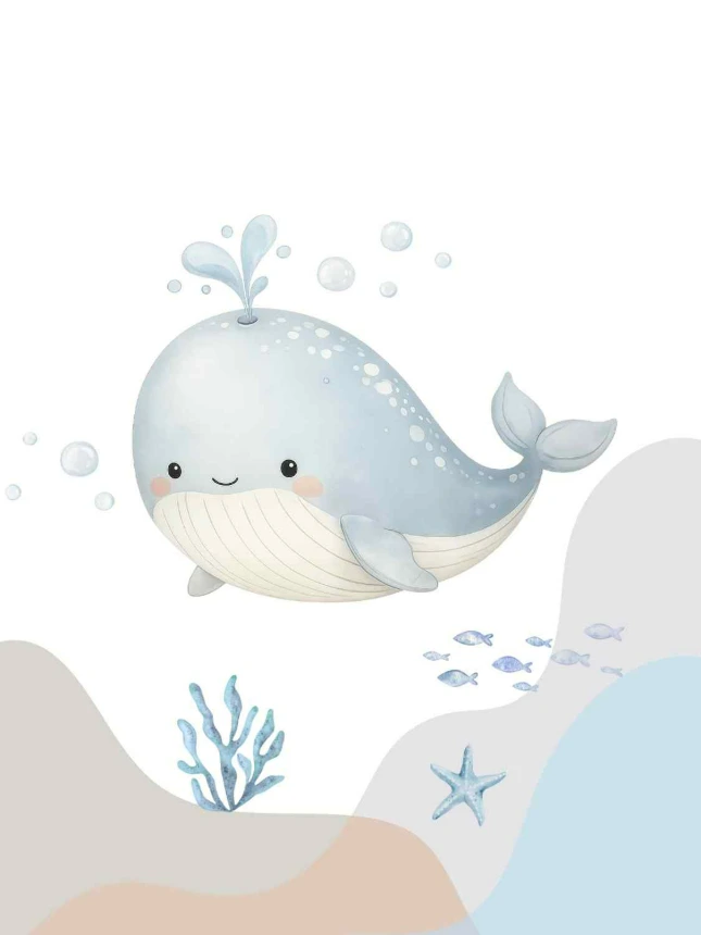 Affiche murale - Baleine