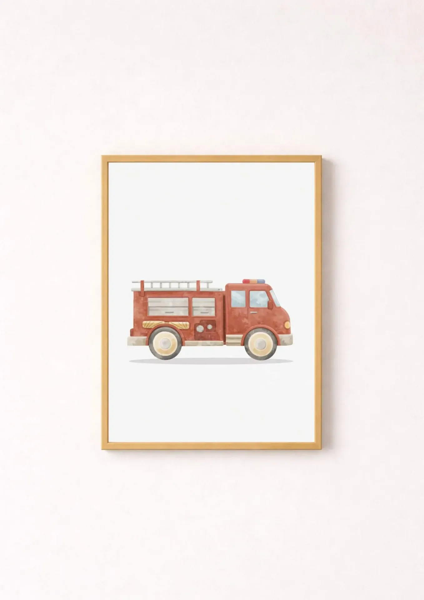 Affiche murale - Camion Pompiers