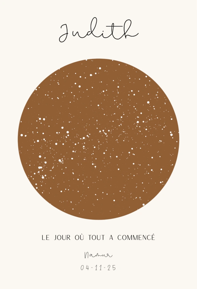 Mon ciel à moi - Brun (Visibles, Beige, Contour sombre & centre brun)
