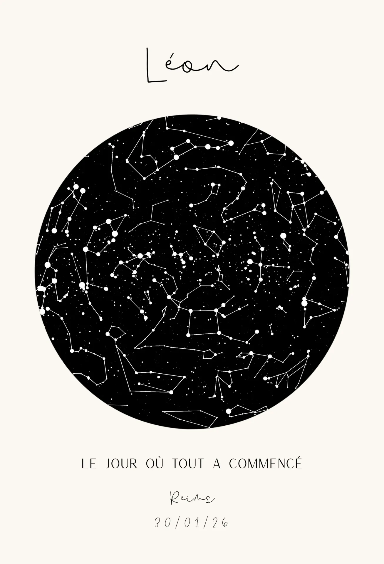 Mon ciel à moi - Noir (Visibles, Beige, Contour noir & centre noir)