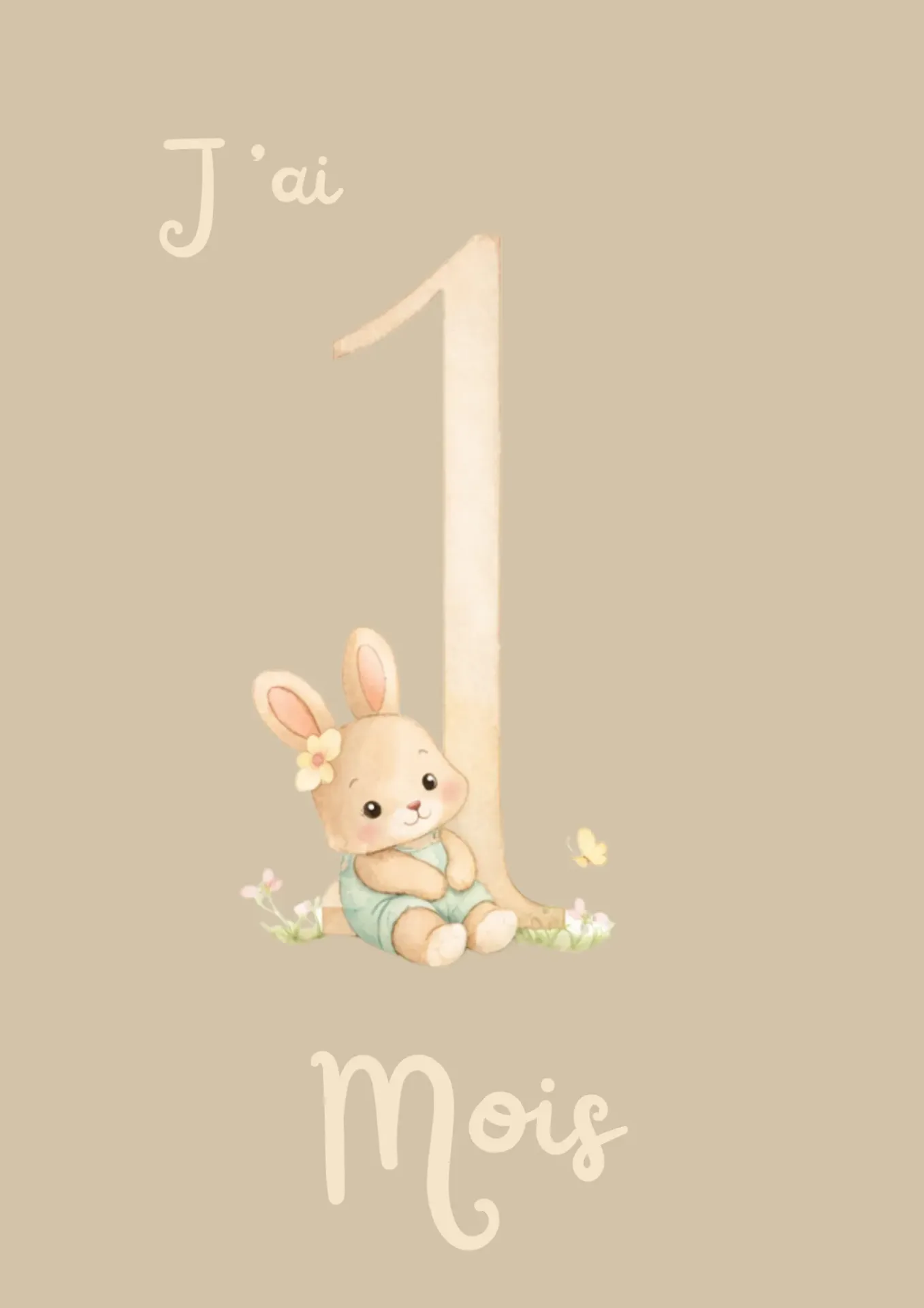 Carte étapes bébé - Lapins